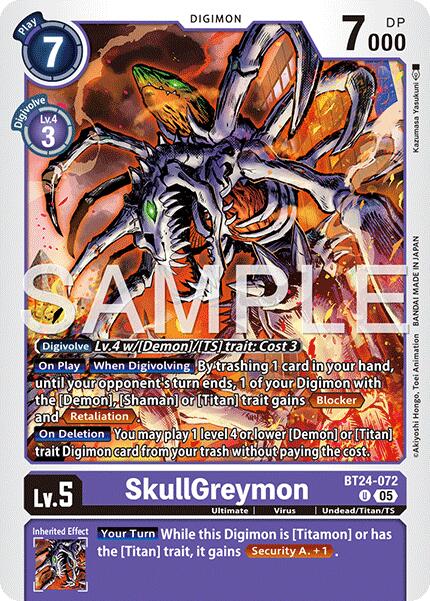 SkullGreymon [BT-24 - BT24-072 U]