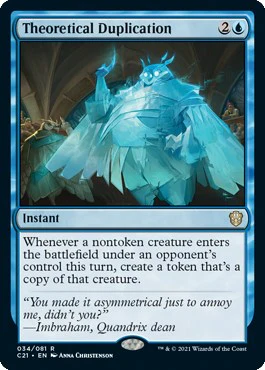 Theoretical Duplication [C21 - 34]